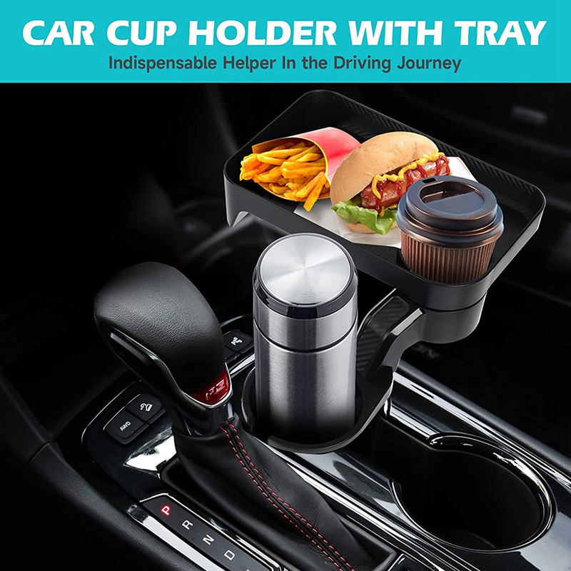 Giá Đỡ Cốc Nước Xoay 360 Độ Đa Năng Tiện Dụng Cho Xe Hơi°Khay Xoay Tròn Có Thể Tháo Rời Tiện Dụng