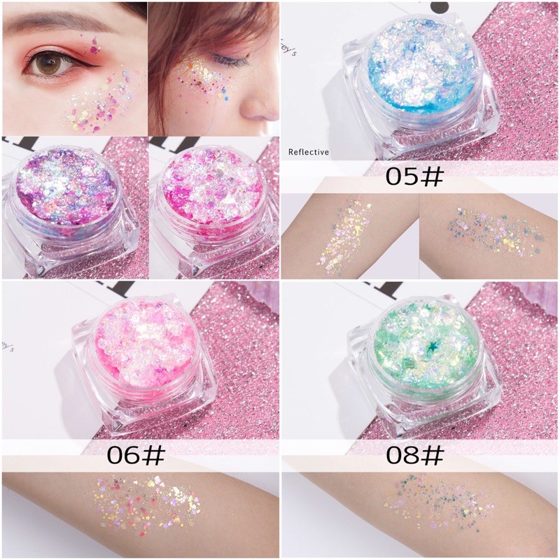 💥Nhũ mắt hoạ tiết vảy kim tuyến💃