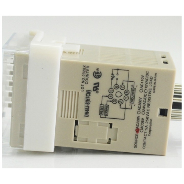 Counter DH48J-11, DH48J-8 Bộ đếm số tự động giá rẻ tặng kèm chân đế PF113A, PF083A