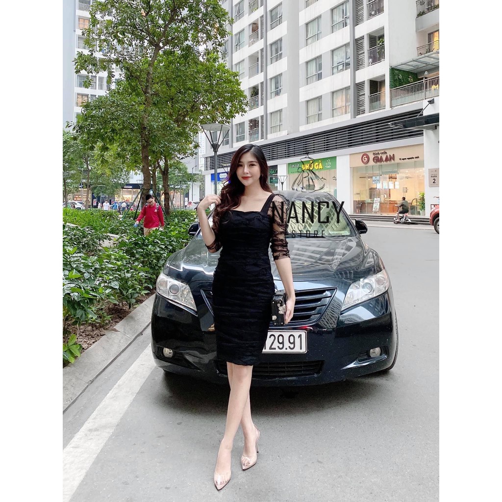 Đầm trắng dự tiệc công sở cao cấp nancy a60,váy trắng ôm body dáng dài xẻ tà trẻ trung thanh lịch | BigBuy360 - bigbuy360.vn