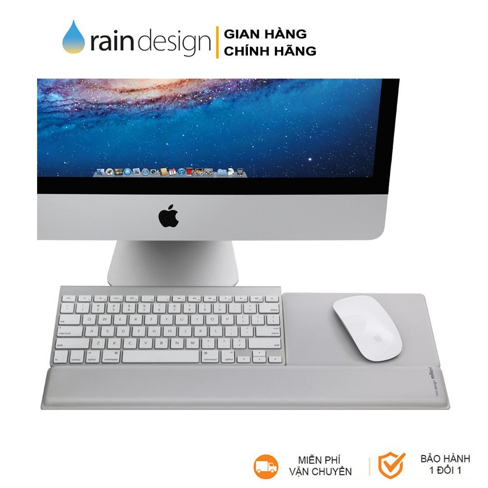 Bộ Lót Đệm Bàn Phím Rain Design (USA) Mrest – Wrist Rest &amp; Mouse Pad - Hàng chính hãng