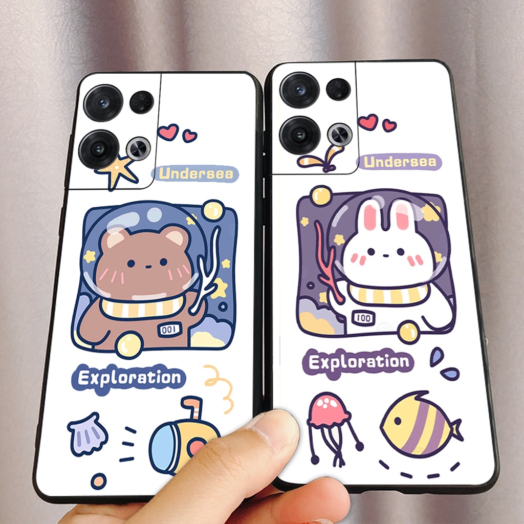Ốp lưng Oppo Reno 8 4G / Reno 8 5G / Reno 8Z 5G / Reno 8 Pro vũ trụ phi hành gia cute mẫu đẹp bền rẻ