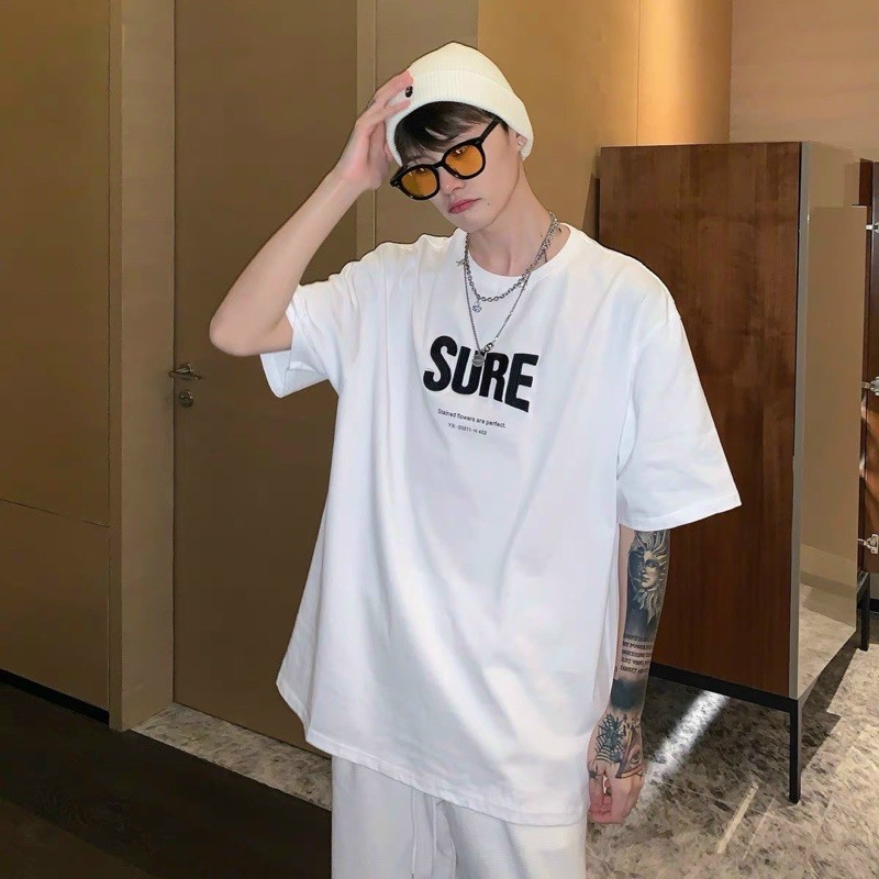 ÁO THUN TAY LỠ COTTON SURE FORM UNISEX (hình chụp thật)