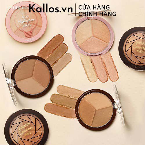 [TEM + BILL CHÍNH HÃNG] Phấn Bắt Sáng Etude House Glow Highlighter Wheel, Tạo Khối Etude House Gradation Contour Wheel | BigBuy360 - bigbuy360.vn
