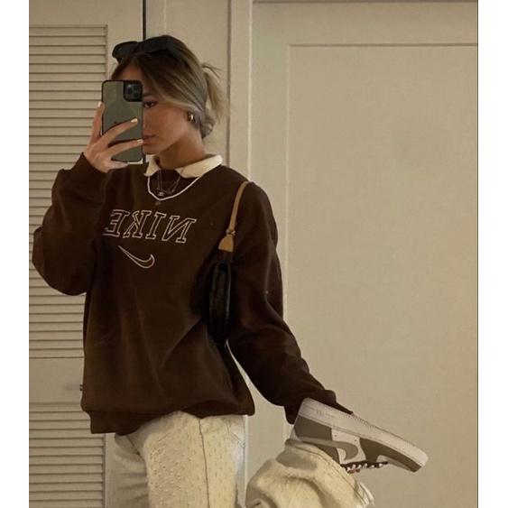 Áo nỉ lót bông custom thêu chữ N*ke | BigBuy360 - bigbuy360.vn