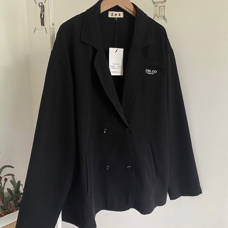 Áo blazer EDM, áo vest đen form rộng oversize cá tính phong cách Hàn Quốc Aimee closet