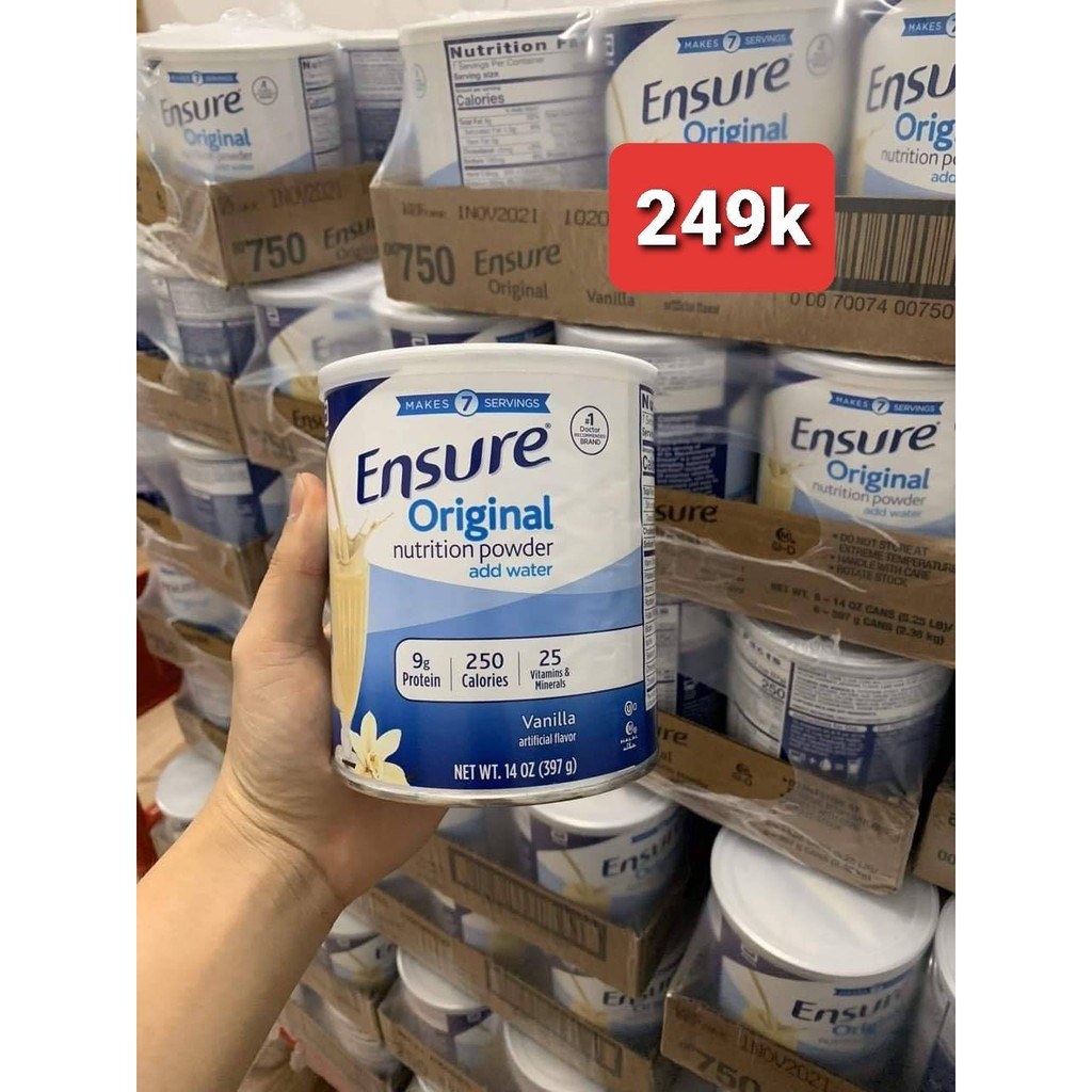 SỮA BỘT ENSURE ORIGINAL NUTRITION POWDER ADD WATER 397GR