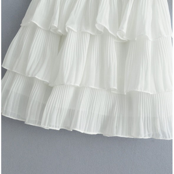 CHÂN VÁY XÒE NGẮN CẠP CHUN 3 TẦNG DẬP LY BÁNH BÈO | BigBuy360 - bigbuy360.vn