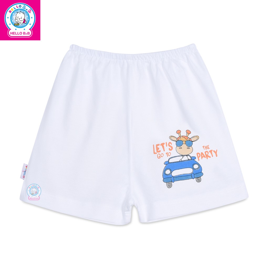 QL0128 Quần đùi cotton Hello BB - Hello B&B màu trắng