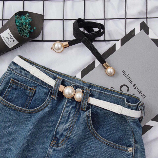 Dây belt móc cài đính hạt cho váy suông | BigBuy360 - bigbuy360.vn
