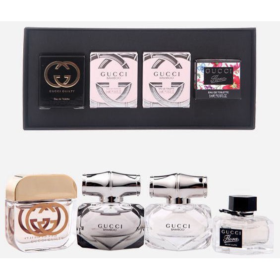 Set 4 chai nước hoa nữ guccccii mini