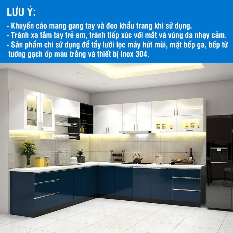 [Cực Hot] Siêu tẩy dầu mỡ bếp HGO tẩy sạch lưới lọc máy hút mùi, mặt bếp ga, bếp từ, tường gạch ốp. Chai 500ml