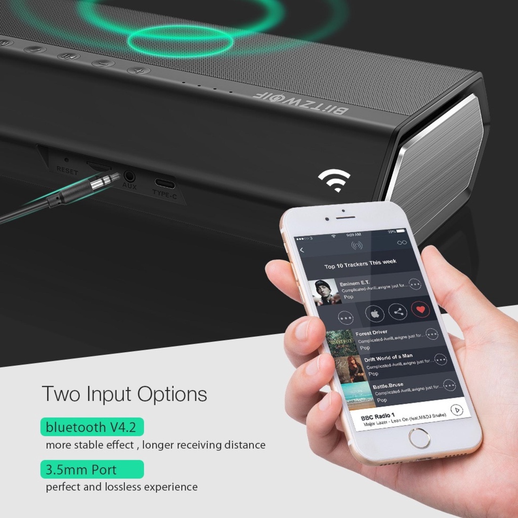 Loa bluetooth 2.1 BW-AS2 - BlitzWolf® BW-AS2 40W 5200mAh 40W - Tích hợp hoa siêu trầm công suất lớn