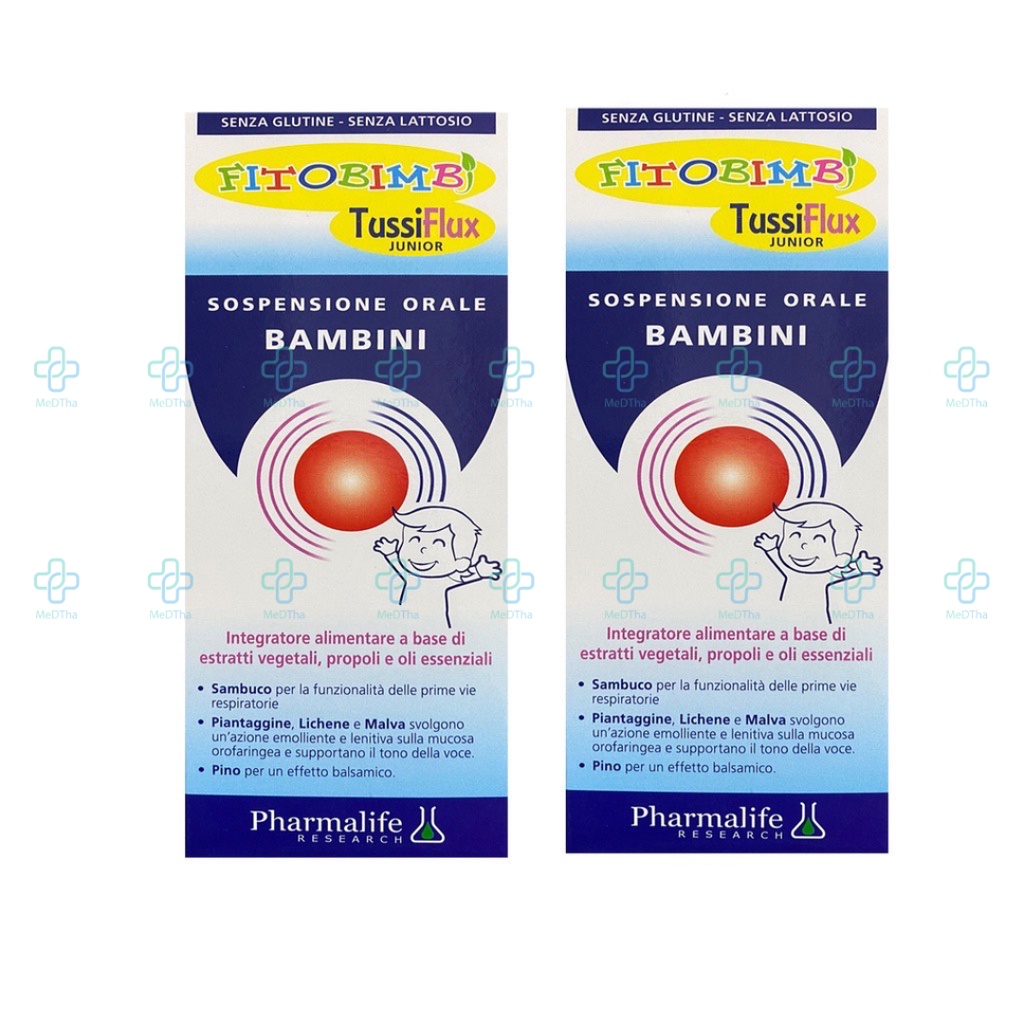 Siro Ho Cho Bé Fitobimbi Tussiflux Junior - Giảm Ho, Long Đờm, Tăng Sức Đề Kháng, Miễn Dịch (Lọ 200ml) [Chính Hãng]