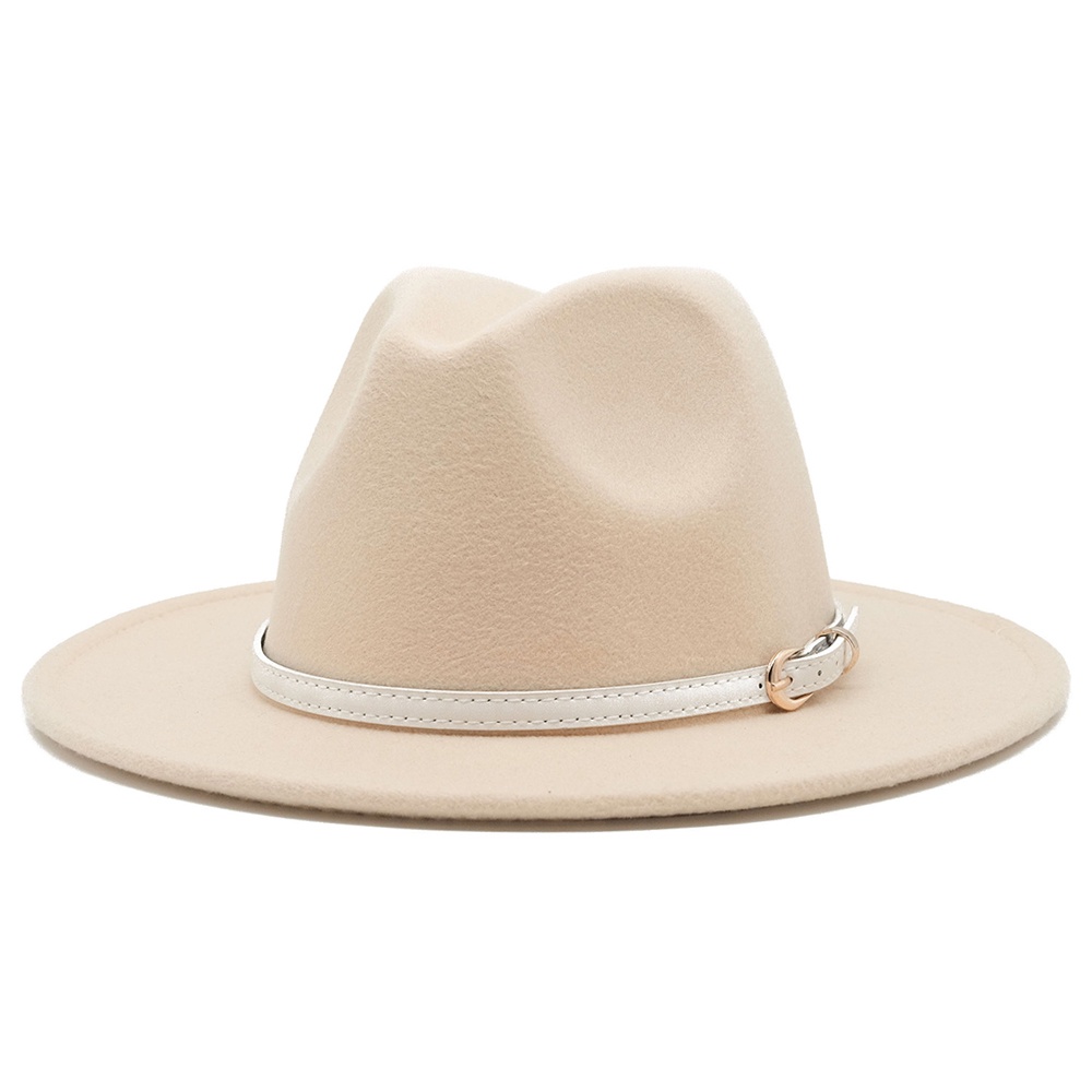 Mũ Fedora Vành Rộng Có Khóa Thắt Lưng Thời Trang Xuân Thu Đông Cho Nữ