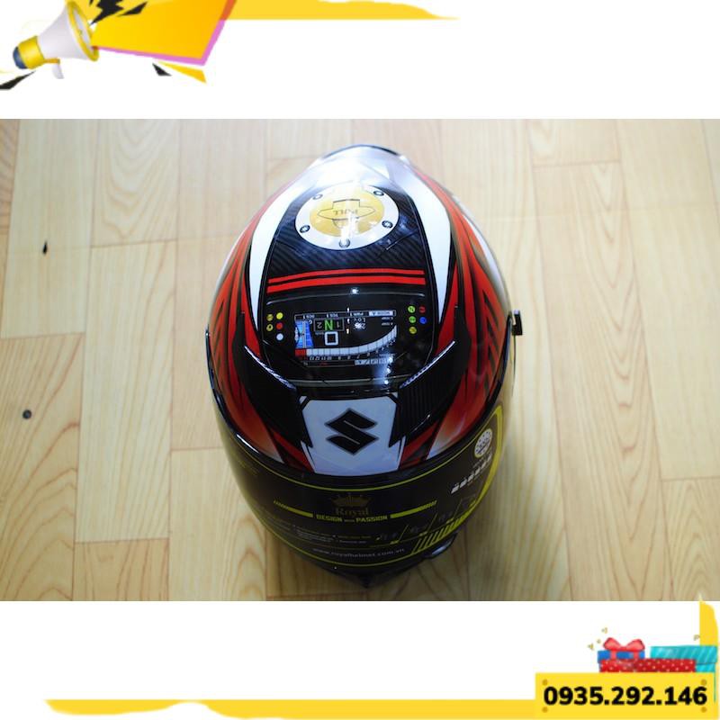 (HÀNG SIÊU ĐỘC LẠ) [CHÍNH HÃNG] Mũ Fullface Royal_M138 lên tem Suzuki_Raider