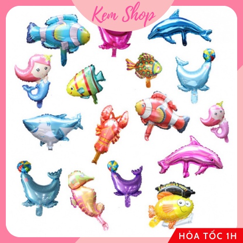 Bóng hình chủ đề đại dương trang trí sinh nhật cho bé siêu ngộ nghĩnh - K204