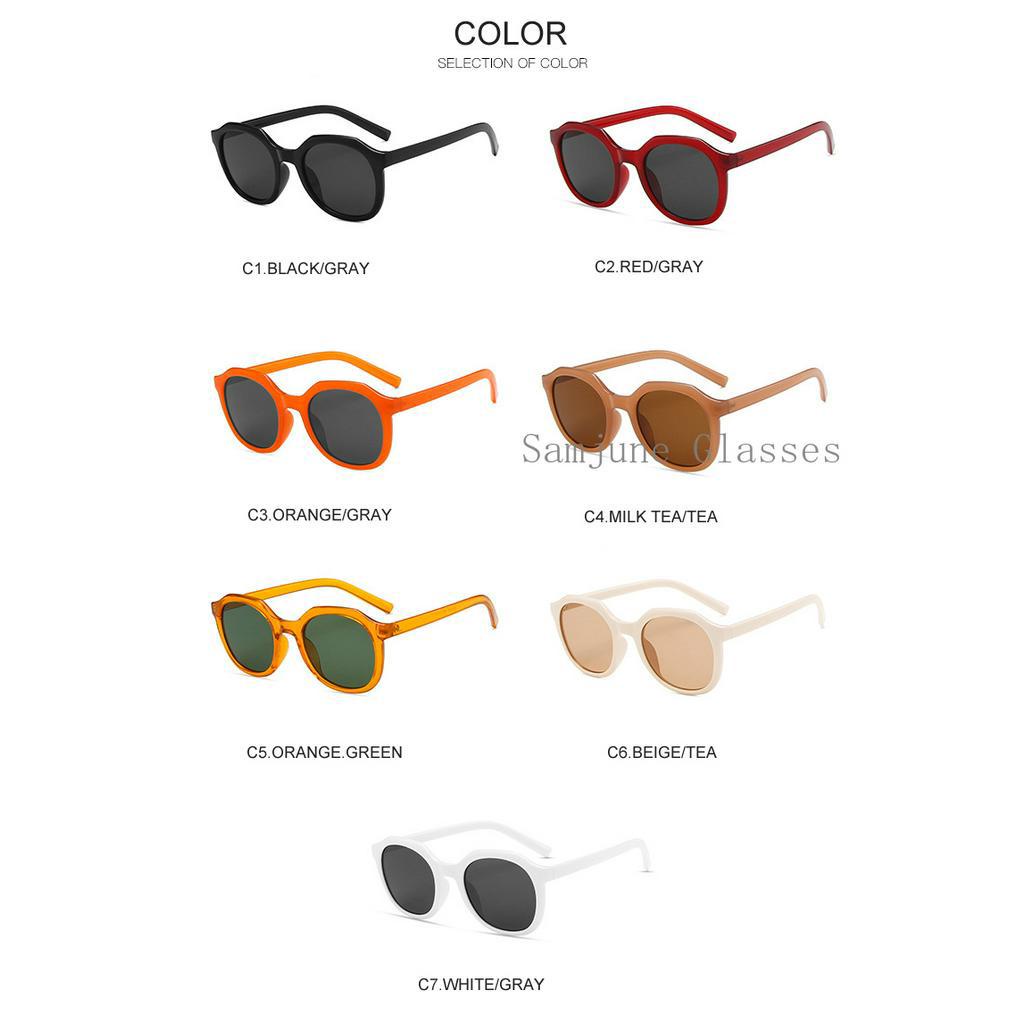 Kính Mát Samjune Gọng Tròn Thời Trang Cho Nữ