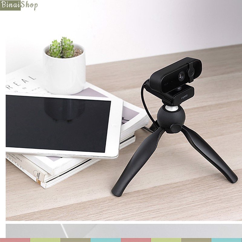 [BH 2 năm] Rapoo C280 - Webcam Họp Trực Tuyến Tự Động Lấy Nét, Phân Giải 2K, Góc Rộng 85°, Khử Tiếng Ồn Kép