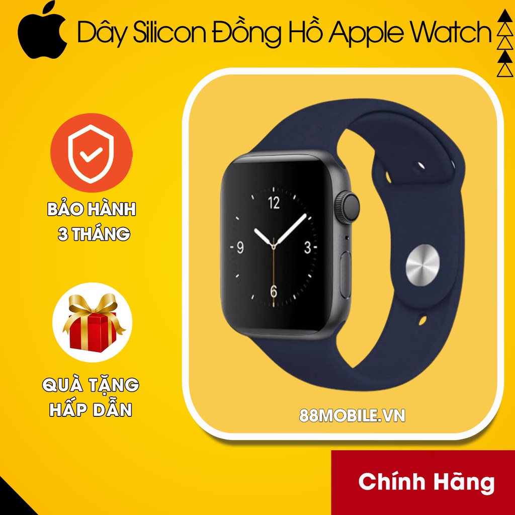 Dây Cao Su Apple Watch Silicon Cao Cấp Rất Nhiều Màu Sắc Đủ Size 38mm/40mm/42mm/44mm 88Mobile