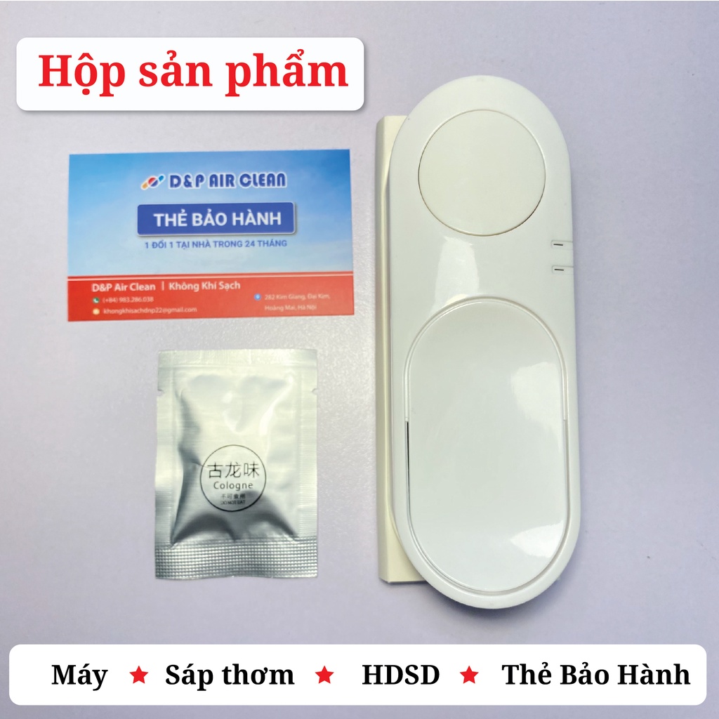 Máy lọc không khí mini khử mùi bếp nhà vệ sinh vật nuôi trong nhà bằng ion âm, hương thơm sáp thơm, bảo hành 24  tháng