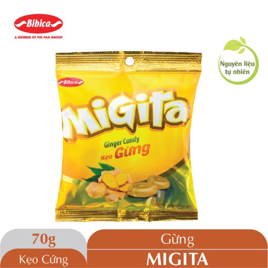 COMBO 10 GÓI KẸO GỪNG MIGITA - gói 70gr