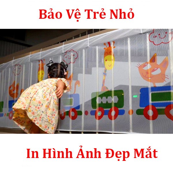 Tấm lưới chắn cầu thang, lan can, ban công 2m x 78cm bảo vệ trẻ em