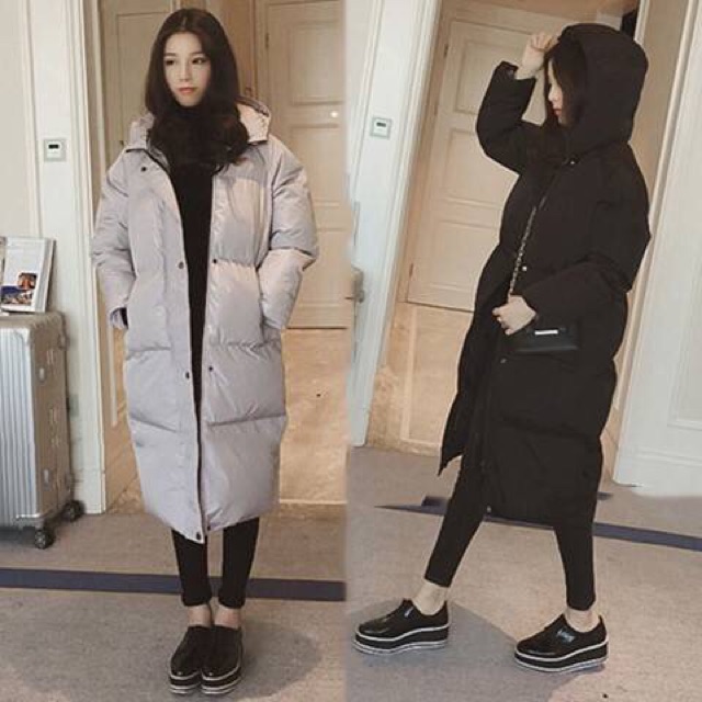 ( Hàng sẵn)Áo phao dáng dài trần bông - kèm ảnh thật. | BigBuy360 - bigbuy360.vn