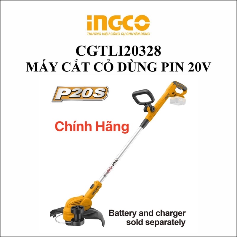 INGCO Máy cắt cỏ dùng pin 20V CGTLI20328 (Cam kết Chính Hãng 100%)