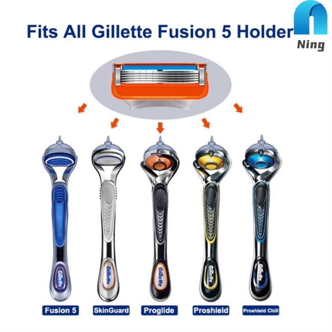 Ning Men Stainless Steel Razor Blades Kit 5-layer Precision Trimmer No Vibration Less Skin Irritation Compatible For