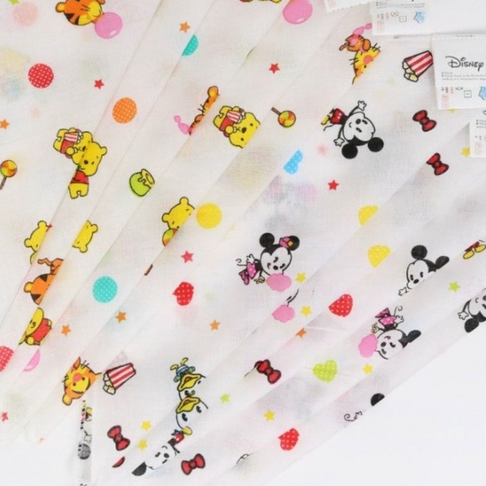 [COMBO 5 - khăn] Khăn xô nhăn 6 lớp 100% cotton siêu mềm, khăn rửa mặt cho bé hình Disney hàng xuất khẩu T2 - #mebe