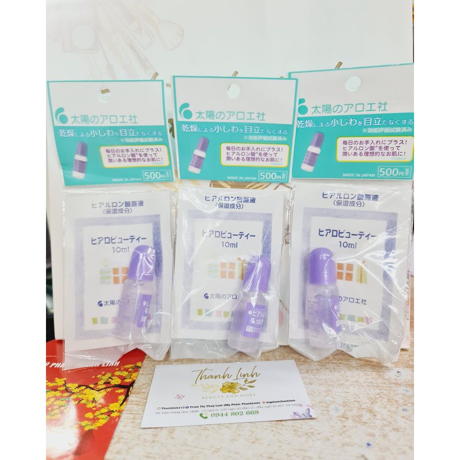 Serum Taiyou no Aloe Hyaluronic Acid Nhật cấp nước hiệu quả cho da và thấm nhanh không bết dính 10ml