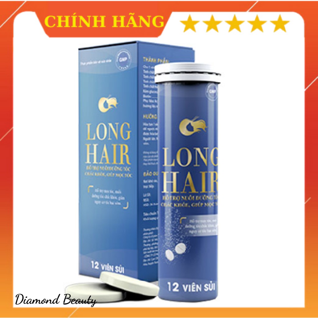 Viên sủi giúp mọc tóc, ngăn ngừa rụng tóc Long Hair hộp 12 viên