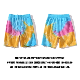 BAPE Shark Head Color Tie-Dye Gradient Shorts quần thời trang