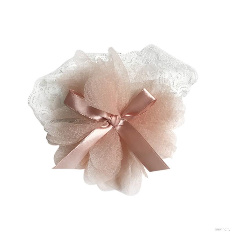 Băng đô ren phối hoa đáng yêu cho bé gái