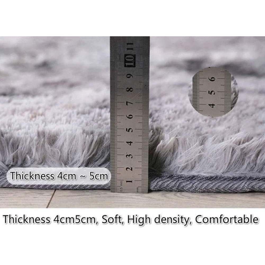 Thảm oval lót sàn nhà êm áp bằng vải lông cừu kiểu dáng dài chất lượng cao