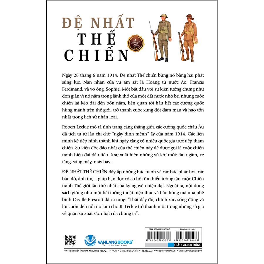 Sách -Đệ Nhất Thế Chiến (Robert Leckie- Văn Lang)