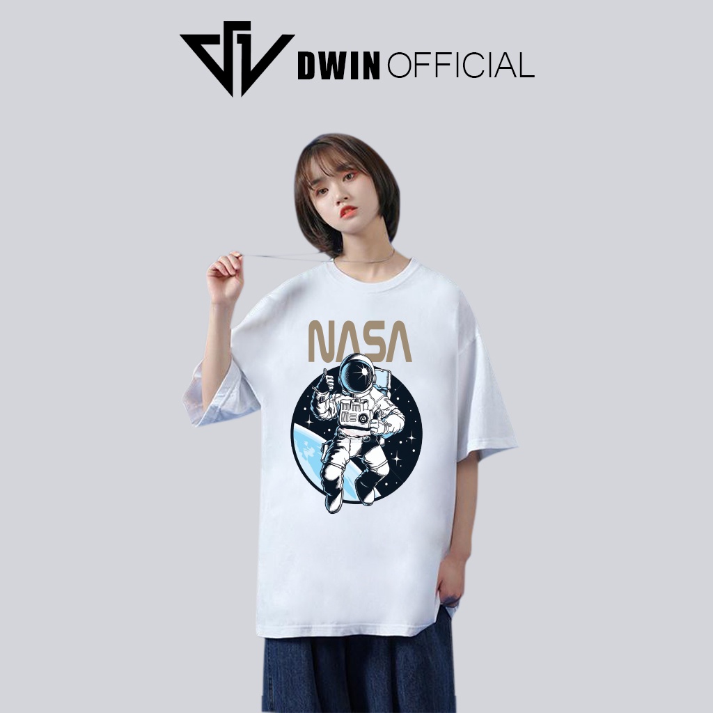 Áo thun unisex nasa thời trang Dwin basic tee phông trơn nam nữ tay lỡ oversize form rộng