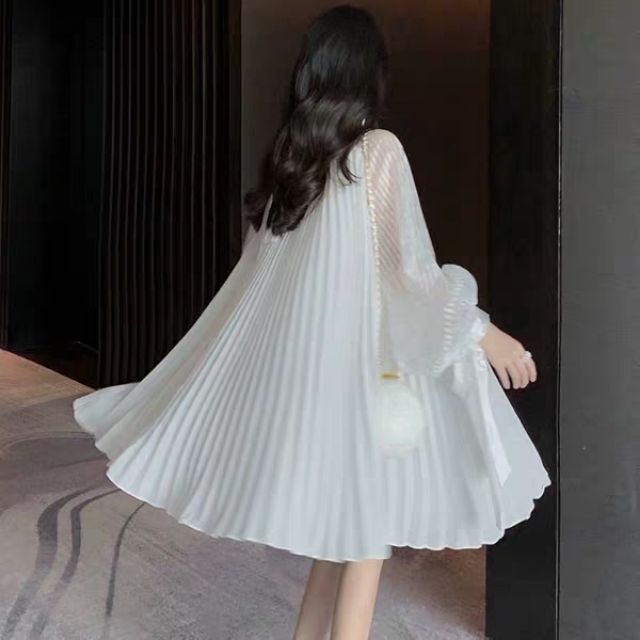 VÁY VOAN NỮ , TRẮNG TINH KHÔI