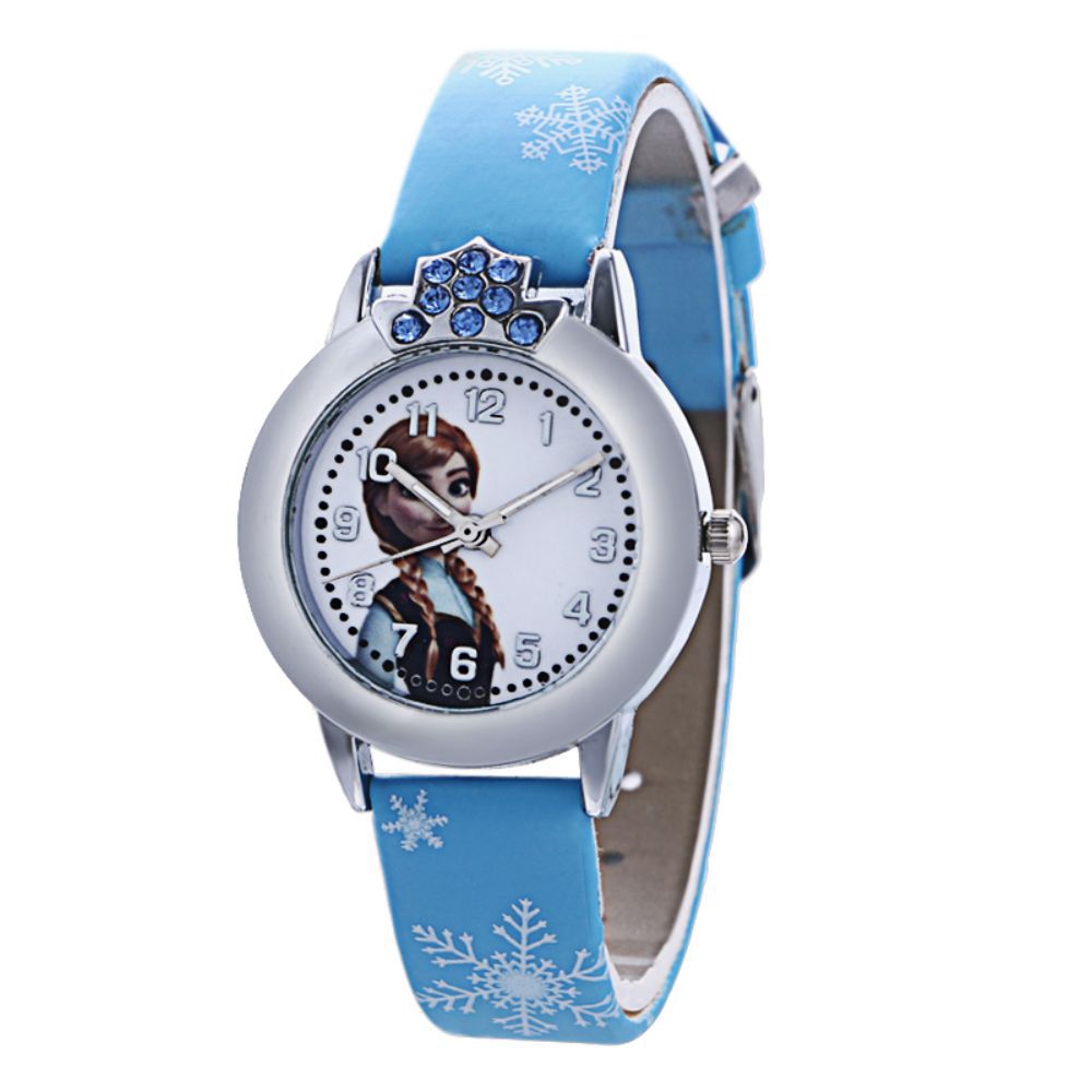 Đồng hồ thạch anh đính đá pha lê họa tiết hoạt hình Frozen cho bé gái | BigBuy360 - bigbuy360.vn