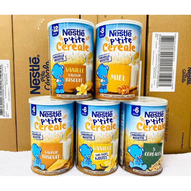 Bột lắc sữa Nestle Pháp hỗ trợ giấc ngủ cho bé dạng lon 400gr