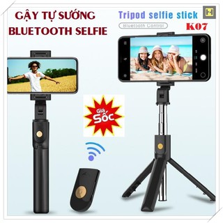 Gậy Chụp Ảnh Tự Sướng Selfie Bluetooth K07 Có Remote Điều Khiển Từ Xa 3 Chân Chắc Chắn