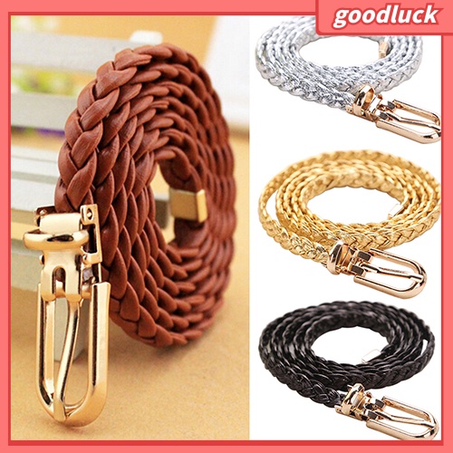 Thắt lưng dây bện giả da thời trang dành cho nữ