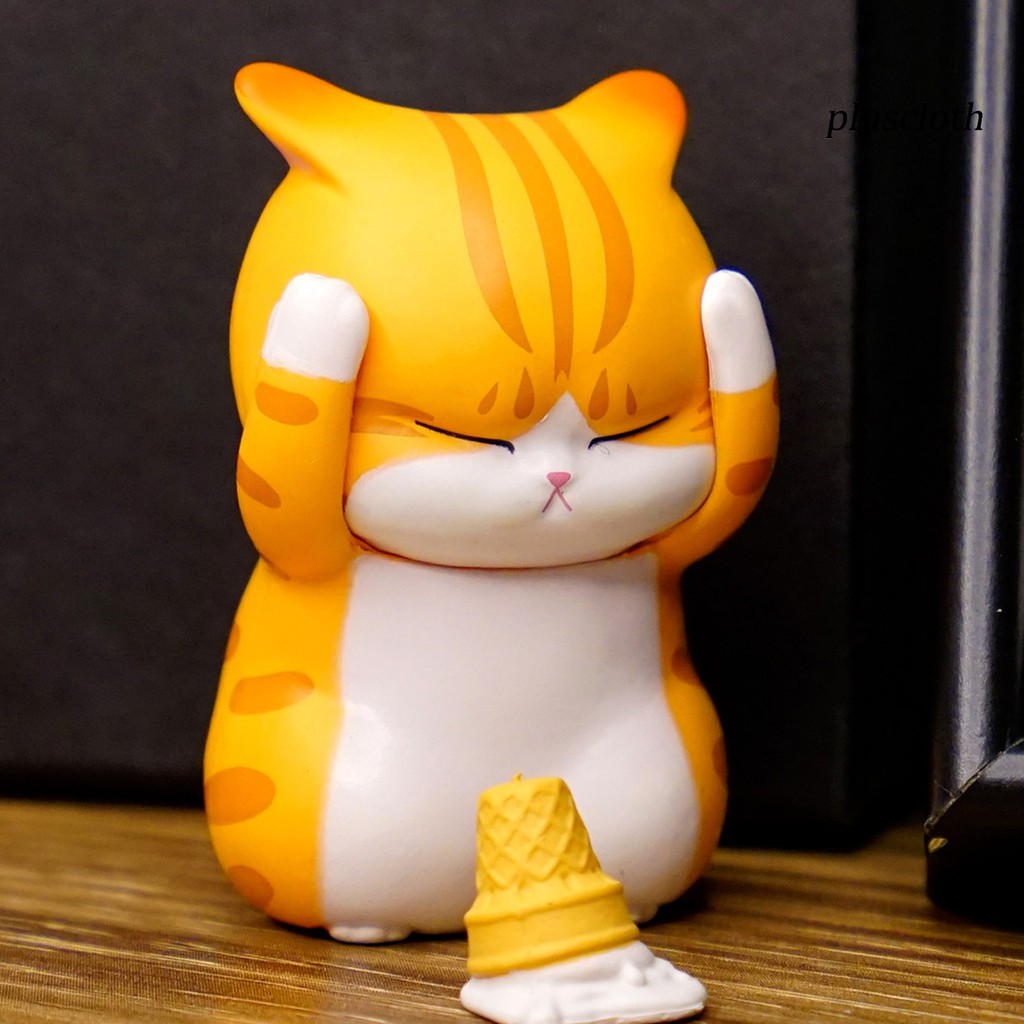 Bộ 9 mô hình mèo 5cm đáng yêu dùng trang trí cho nhà