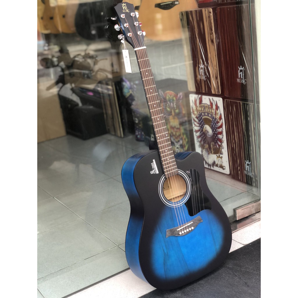 [Đàn guitar giá rẻ] Đàn Guitar Acoustic HT-Music HT89 (dáng D Cutaway) Có Ty Chỉnh Cần