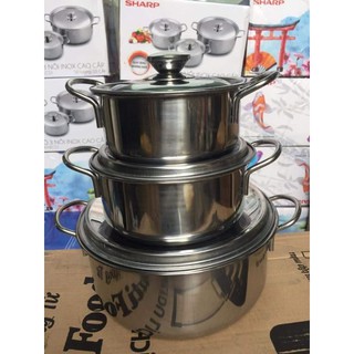 Bộ 3 Nồi inox Sharp