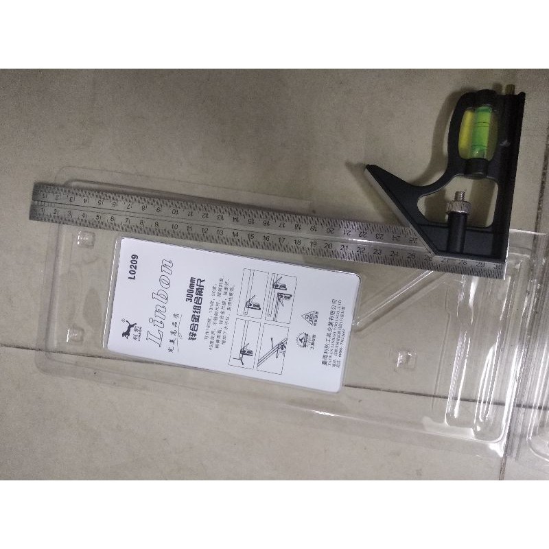 hước ke góc vuông đa năng 30cm, thước ê ke thủy 300mm, đo độ sâu, canh thẳng, canh ngang, lấy dấu khoảng