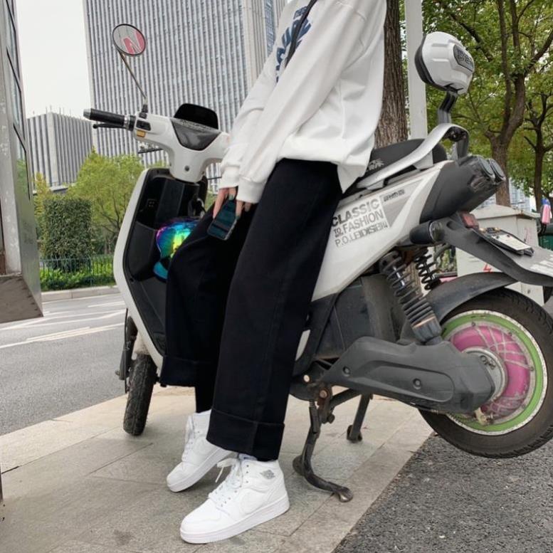 Quần jean nữ lưng cao ống suông,rộng Hiyou, Quần bò nữ lưng cao ống rộng style hàn quốc dáng suông hot 2022 TR01 | BigBuy360 - bigbuy360.vn