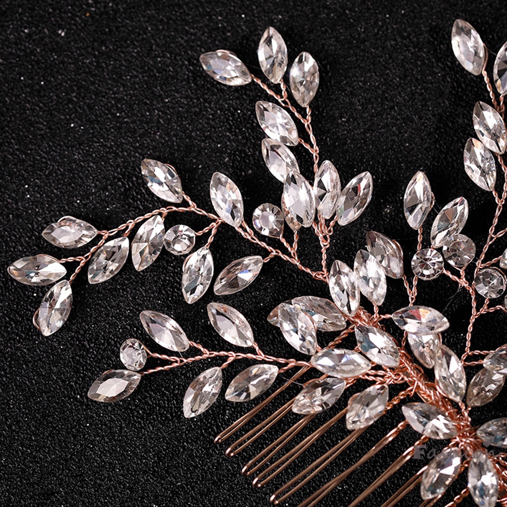 Lược Cài Tóc Hình Hoa Đính Đá Đơn Giản Siêu Bền Cho Nữ