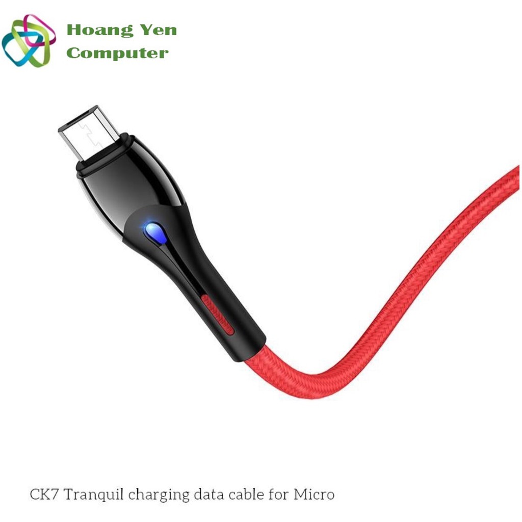 Cáp Sạc MICRO USB Borofone CK7 Dài 1M Dây Dù Cho Android - BH 12 Tháng 1 đổi 1 (MÀU SẮC NGẪU NHIÊN) - Hoàng Yến Computer